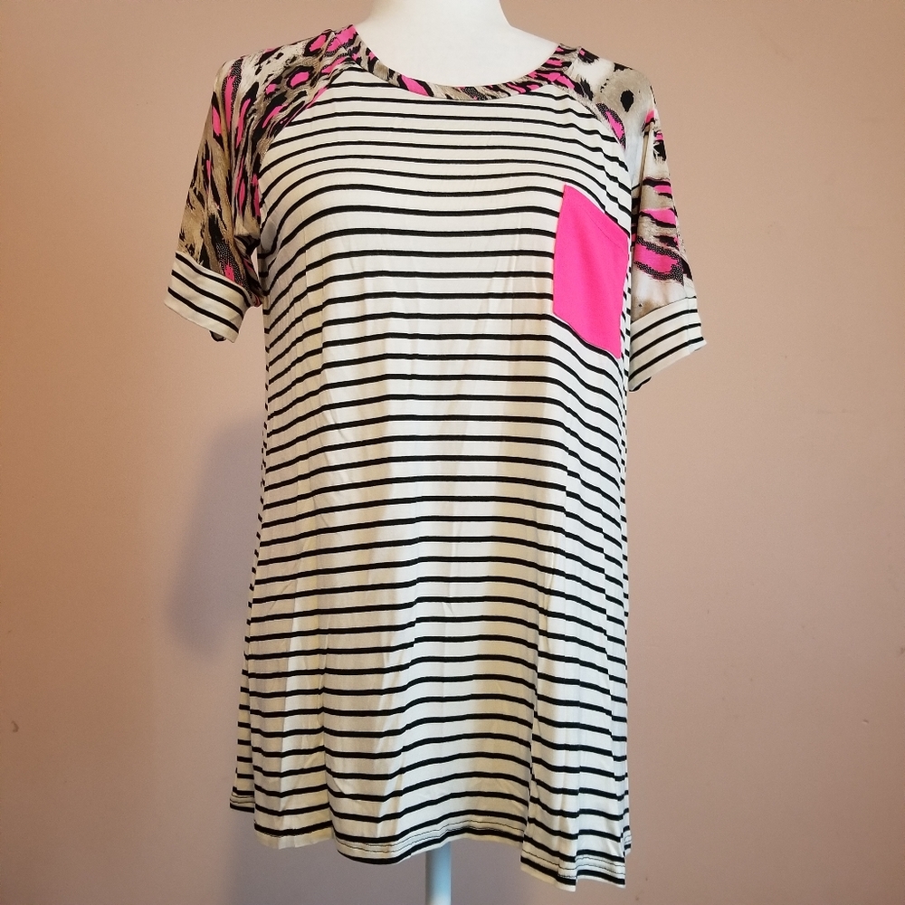 Lilypad Striped Leopard Shirt